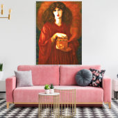Pandora - Schilderij van Dante Gabriel Rosetti Canvas Afdruk (Insitu (Woonkamer))