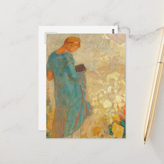 Pandora van Odilon Redon Briefkaart (Voorkant / Achterkant in situ)