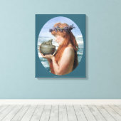 Pandora van Sir Lawrence Alma-Tadema Canvas Afdruk (Insitu (Houten vloer))