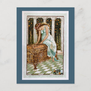 Pandora wil de doos openen briefkaart