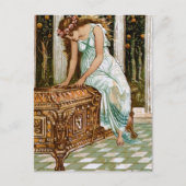 Pandora wil de doos openen briefkaart (Voorkant)