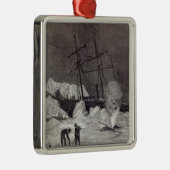 Pandora zit in het ijs. metalen ornament (Rechts)