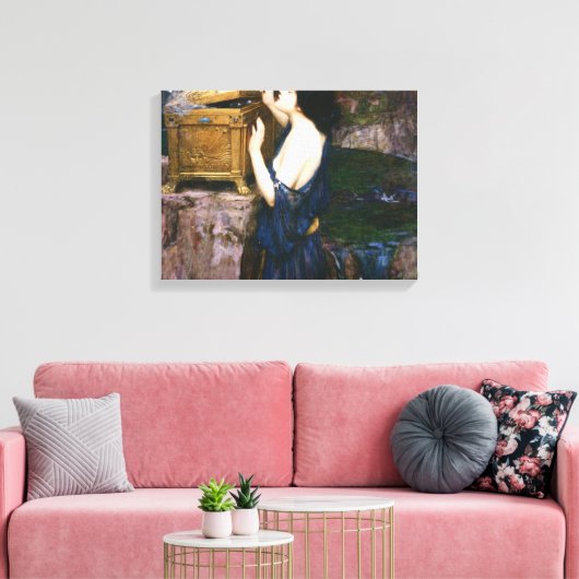 Pandora's Box - John William Waterhouse Canvas Afdruk (Insitu (Woonkamer))