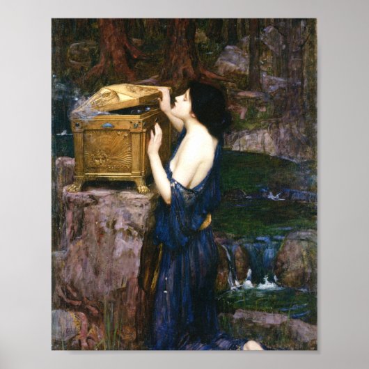 Pandora's Box - John William Waterhouse Poster (Voorkant)