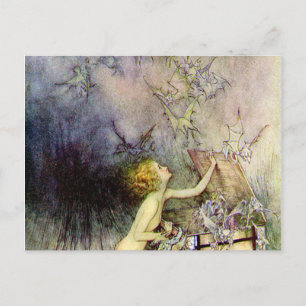 Pandora's Box van Arthur Rackham Briefkaart