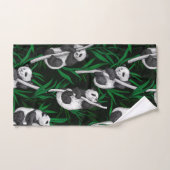 Panduiken op donkergroen bad handdoek (Handdoek)