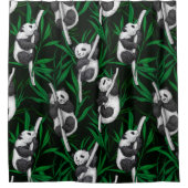 Panduiken op donkergroen douchegordijn (Voorkant)