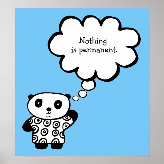 Pandy de Panda Boeddhistische Permanente Quote Poster (Voorkant)