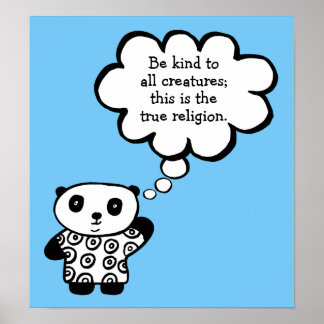 Pandy de Panda Boeddhistische Wees Vriendelijk Cit Poster