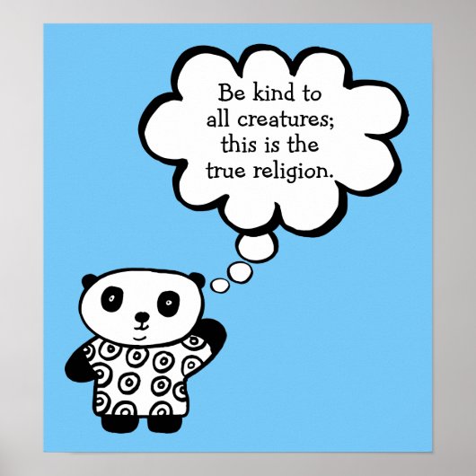 Pandy de Panda Boeddhistische Wees Vriendelijk Cit Poster (Voorkant)