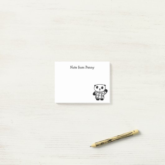 Pandy de Panda Post-it® Notes (Op bureau)