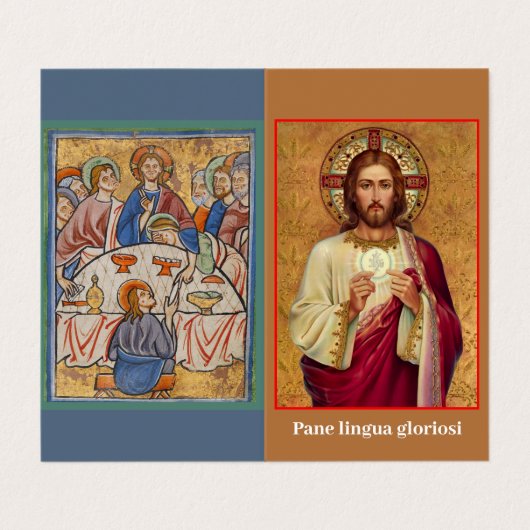 Pane Lingua Gloriosi Visitekaartje (Buitenkant ongevouwen)