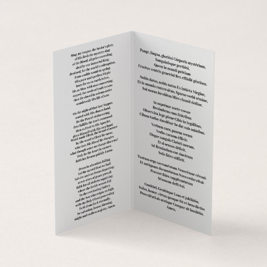 Pane Lingua Gloriosi Visitekaartje (Binnen)