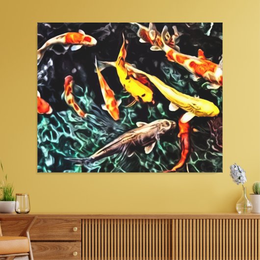 Paneel Blauw Vis Aquarium Zee Wandkunst Schilderen Canvas Afdruk (Insitu (Woonkamer))