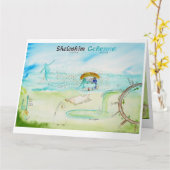 Paneel Drie: Sheloshim: Mourning kaart (Gele Bloem)