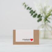 Paneel - Hart - Kartonnen doos Visitekaartje (Staand voorkant)