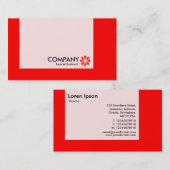 Paneel - Kleuren - Art Deco - Rood Visitekaartje (Voorkant / Achterkant)