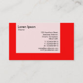 Paneel - Kleuren - Art Deco - Rood Visitekaartje (Achterkant)