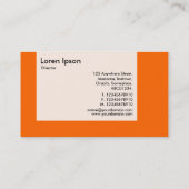 Paneel - Kleuren - Ster - Sinaasappel Visitekaartje (Achterkant)