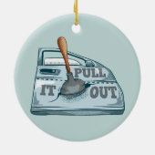 Paneel kloppende auto workshop keramisch ornament (Achterkant)