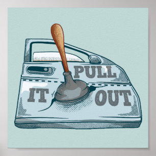 Paneel kloppende auto workshop poster