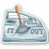 Paneel kloppende auto workshop sticker (Voorkant)