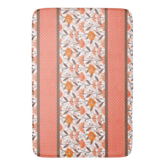  paneel Koraal en Oranje Badmat (Voorkant Verticaal)