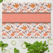  paneel Koraal en Oranje Theedoek (Gevouwen)
