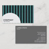 Paneel met halve cirkel - Aztec-patroon - Turquois Visitekaartje (Voorkant / Achterkant)