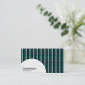 Paneel met halve cirkel - Aztec-patroon - Turquois Visitekaartje (Staand voorkant)