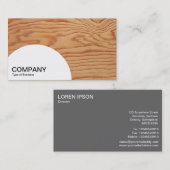 Paneel met halve cirkel - hout 02 visitekaartje (Voorkant / Achterkant)