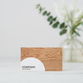 Paneel met halve cirkel - hout 02 visitekaartje (Staand voorkant)