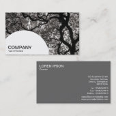 Paneel met halve cirkel - Magnolia Tree 02 Visitekaartje (Voorkant / Achterkant)