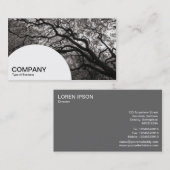 Paneel met halve cirkel - Magnolia Tree 03 Visitekaartje (Voorkant / Achterkant)