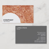 Paneel met halve cirkel - marmer 02 visitekaartje (Voorkant / Achterkant)