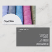 Paneel met halve cirkel - Regels van katoen Visitekaartje (Voorkant / Achterkant)