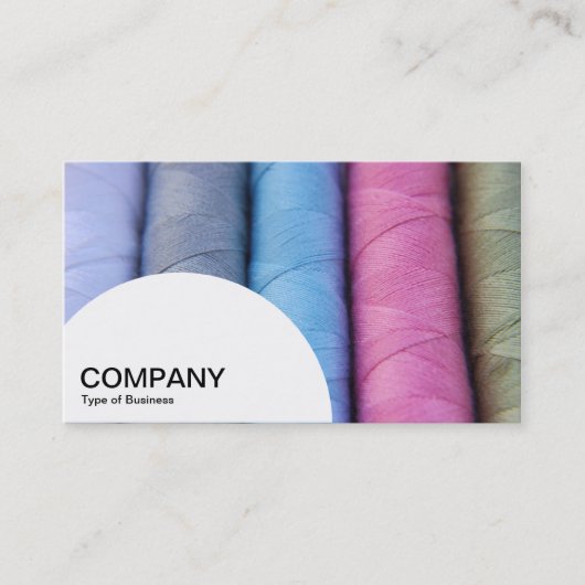 Paneel met halve cirkel - Regels van katoen Visitekaartje (Voorkant)