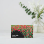 Paneel met halve cirkel (stippen) - Bed van rode t Visitekaartje (Staand voorkant)