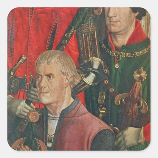 Paneel van de Ridders Vierkante Sticker (Voorkant)