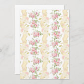 Paneelkaart Paulette Toile Streep boterbloem Kaart (Voorkant / Achterkant)