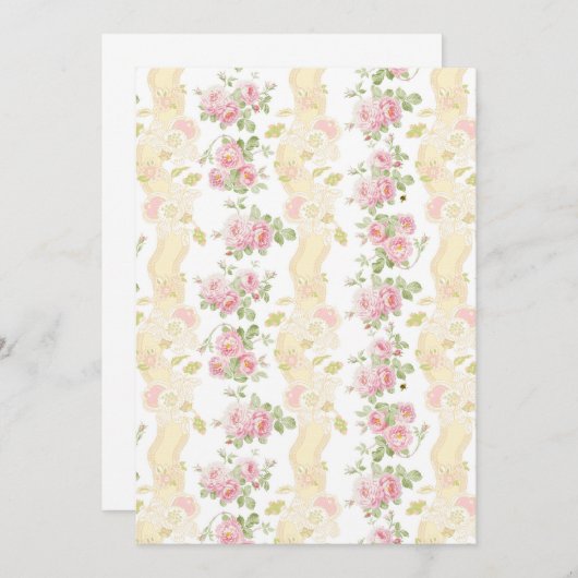 Paneelkaart Paulette Toile Streep boterbloem Kaart (Voorkant / Achterkant)