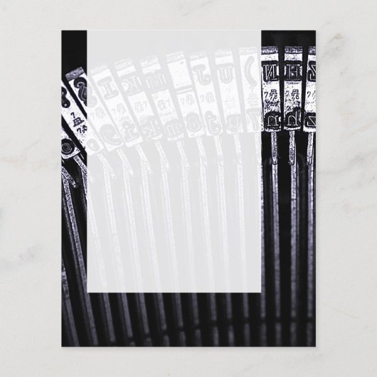 Panel 023 — Typewriter Flyer (Achterkant)