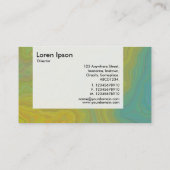 Panel - Geel en blauw marmer Visitekaartje (Achterkant)