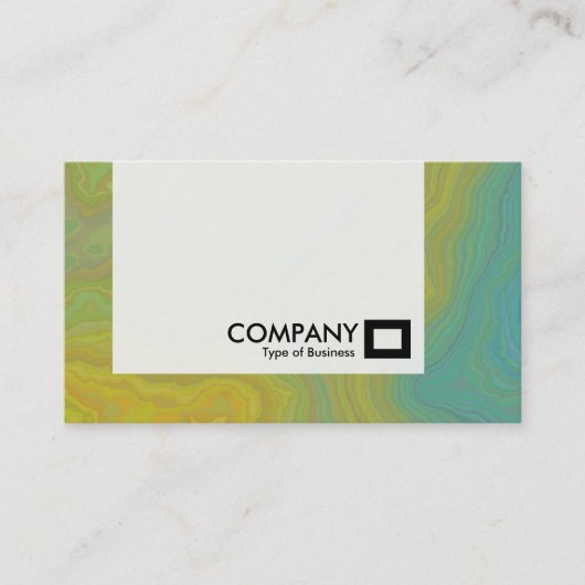 Panel - Geel en blauw marmer Visitekaartje (Voorkant)