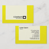 Panel - geverfd geel visitekaartje (Voorkant / Achterkant)