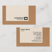 Panel - Kartonnen doos (Cream Card) Visitekaartje (Voorkant / Achterkant)