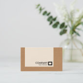 Panel - Kartonnen doos (Cream Card) Visitekaartje (Staand voorkant)