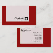 Panel - kleuren - Ruby Red Visitekaartje (Voorkant / Achterkant)