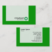 Panel - kleuren - Star - groen met grijs Visitekaartje (Voorkant / Achterkant)