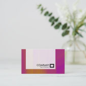 Panel — Oranje en magenta Visitekaartje (Staand voorkant)